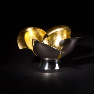 silver goldleaf candlestick